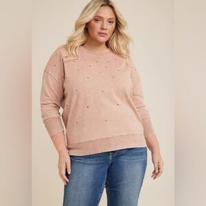 Maurices Blush Pink Embellished Sweater
